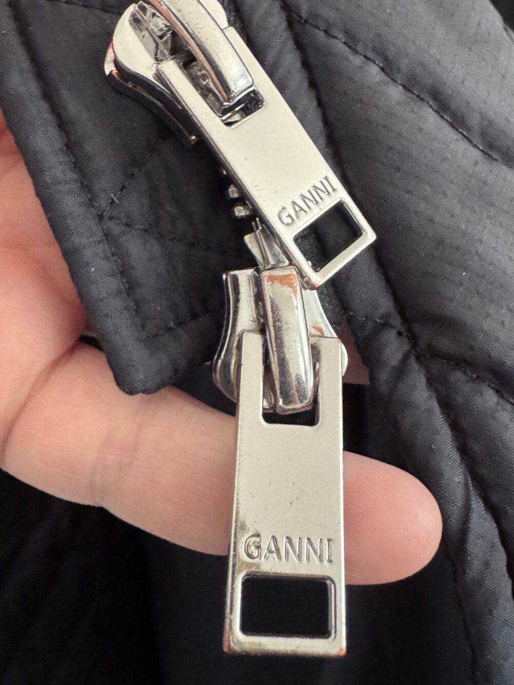 Ganni Quilted jacket in Black, size 40. Fits like a size 12 ish - Picture 11 of 16